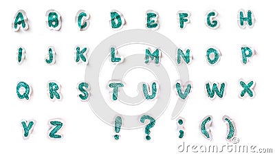 creative english Alphabet Stock Photo