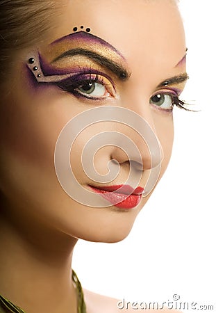 Creative face paint Stock Photo