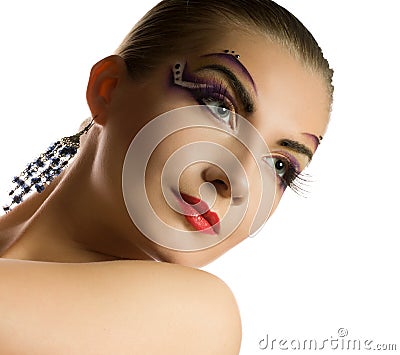 Creative face paint Stock Photo