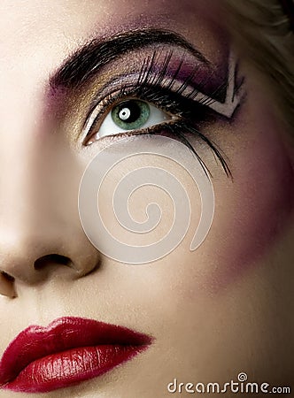 Creative face paint Stock Photo