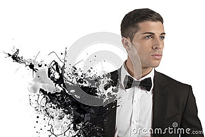 Creative fashion man Stock Photo