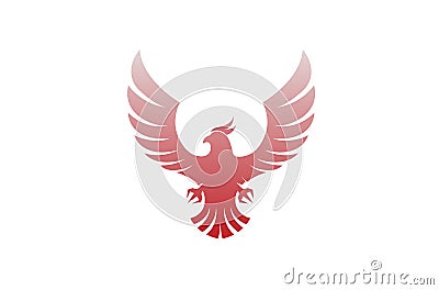 Creative Flying phoenix abstract Logo Vector Illustration