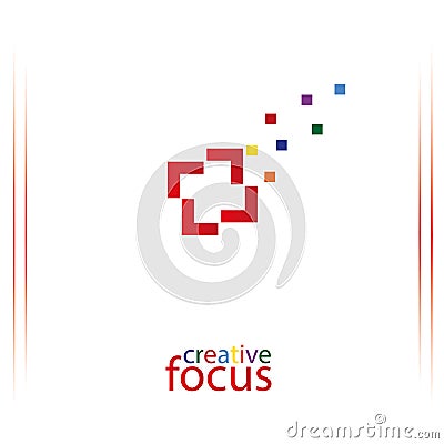 Creative Focus Logo, Photographer Logo, Vector Illustration. Stock Photo