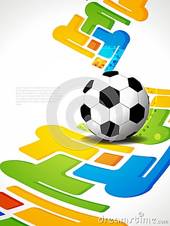 Creative football background with colorful modern Vector Illustration