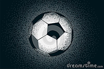 Creative football design made with stipple dots Vector Illustration