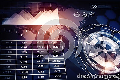 Creative forex chart wallpaper Stock Photo