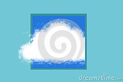 creative frame with cloud and blue sky Stock Photo