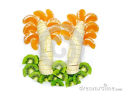 Creative fruit dessert Stock Photo