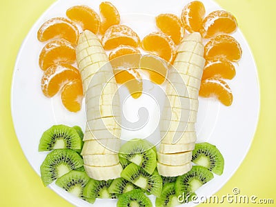 Creative fruit dessert Stock Photo