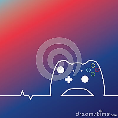 Creative Gamepad concept vector background forweb and mobile applications Vector Illustration