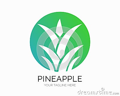 Creative Geometric Pineapple Fruit leaf, vector Logo Design Illustration Vector Illustration