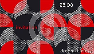 Creative geometrical abstract pattern for card, header, invitation Vector Illustration