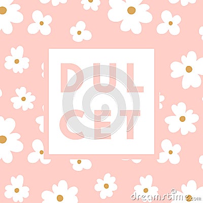 Creative girlie card Vector Illustration