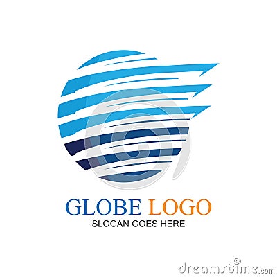 Creative Globe Logo and Icon illustration design template Vector Illustration