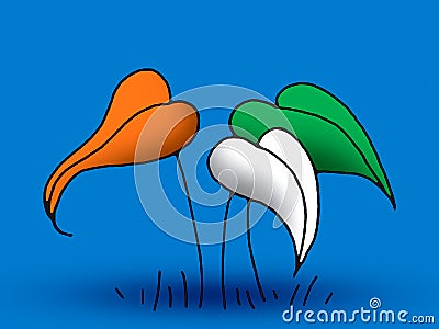 Creative design representing colors of Indian flag Stock Photo