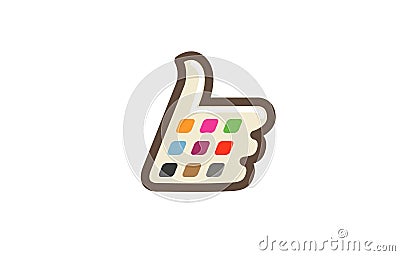 Great Thumb apps Logo Symbol Design Illustration Vector Illustration