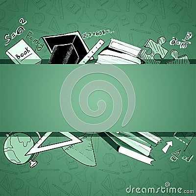 Creative green education background Stock Photo