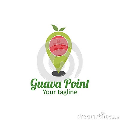 Creative Guava Logo Vector Art Logo Cartoon Illustration