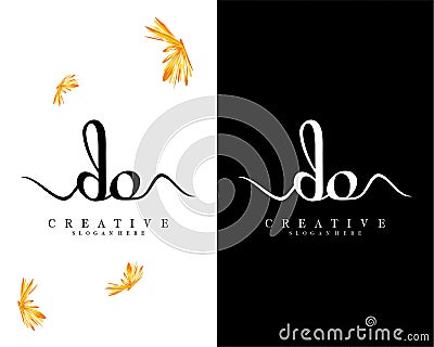 Creative handwriting letter do, od logo Design vector Vector Illustration