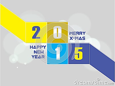 Creative Happy New Year 2015 Background. Vector Illustration