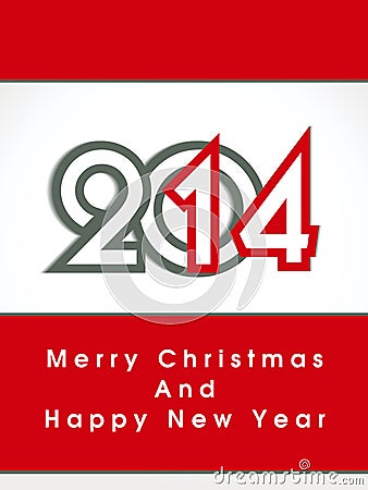 Creative happy new year 2014 and christmas design.celebration party poster, banner or invitations. Cartoon Illustration