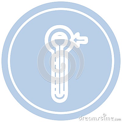 A creative high temperature circular icon Vector Illustration