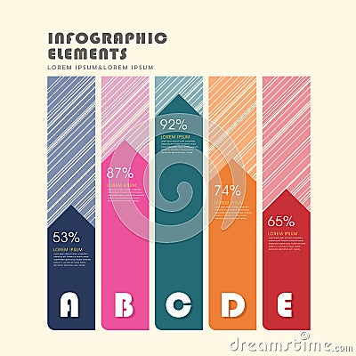 Creative histogram infographics design Vector Illustration