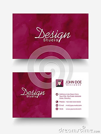 Creative horizontal business or visiting card. Stock Photo