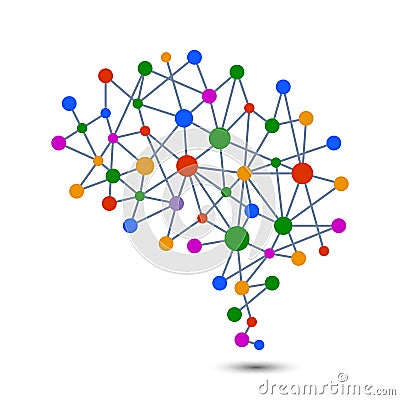 Creative human brain - vector Vector Illustration