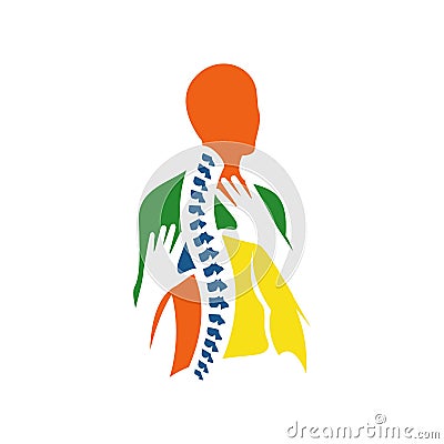 creative human spinal chiropractic physiotherapy logo design. health care medical template Vector Illustration