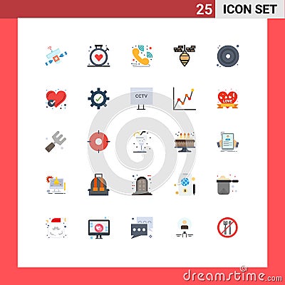 25 Creative Icons Modern Signs and Symbols of disk, tool, medical, plumb bob, plumb Vector Illustration