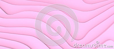 Creative idea. Abstract Background. Futuristic Curve and Wave design for digital paper cut and Flowing colors Concept on Pink Stock Photo