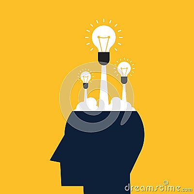 Creative idea concept flat design Vector Illustration