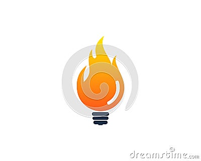 Creative Idea Fire Flame Icon Logo Design Element Vector Illustration