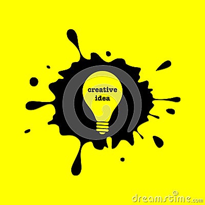 Creative idea light bulb Vector Illustration