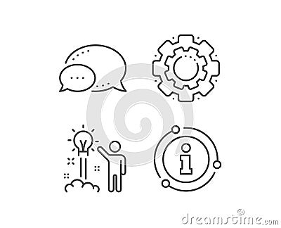 Creative idea line icon. Human launch startup sign. Vector Vector Illustration