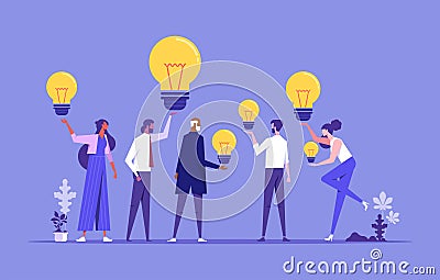 Creative ideas sharing vector concept Vector Illustration