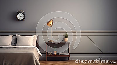 Creative Ideas For Utilizing Empty Wall Space Above Nightstand Stock Photo