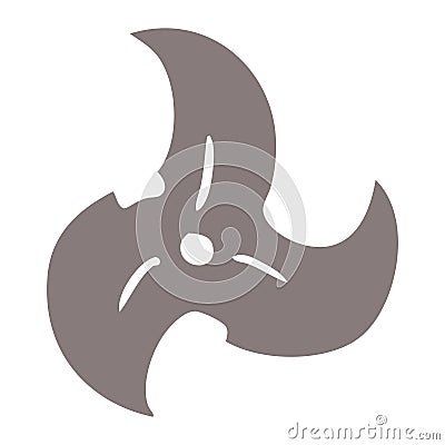 cartoon doodle of a single ninja throwing star Vector Illustration