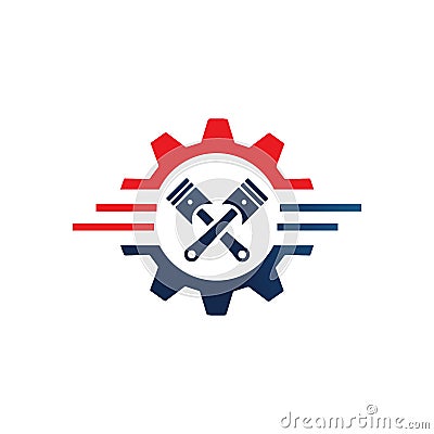 creative illustration car mechanic auto repair logo vector graphic illustration Vector Illustration