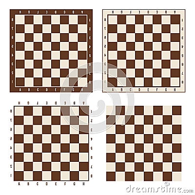 Creative illustration of chess board set isolated on transparent background. Art design checkered, checkerboard, chessboard Cartoon Illustration
