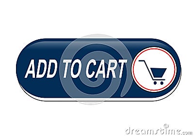 Illustration of solution add to cart now button with colourful design Cartoon Illustration