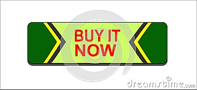 Illustration of solution buy it now symbol with web button design Cartoon Illustration