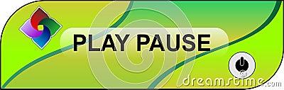 Illustration of solution play pause symbol with colourful design Cartoon Illustration