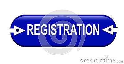 Illustration of solution registration button with colourful design Cartoon Illustration