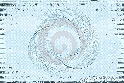 Creative imaginative art background with Japanese patterns and delicate geometric waves - all elements can be used individually Vector Illustration