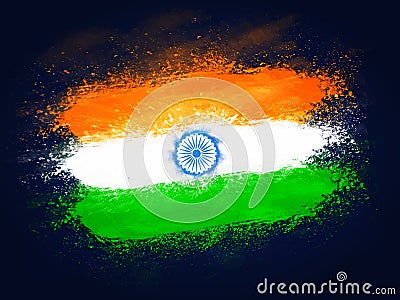 Creative Indian Flag design for Independence Day. Stock Photo