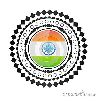 Creative indian flag design Vector Illustration