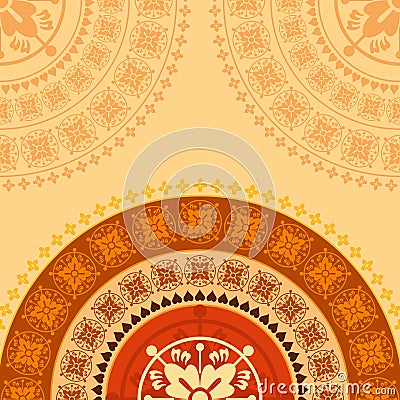 Creative indian ornament background Vector Illustration