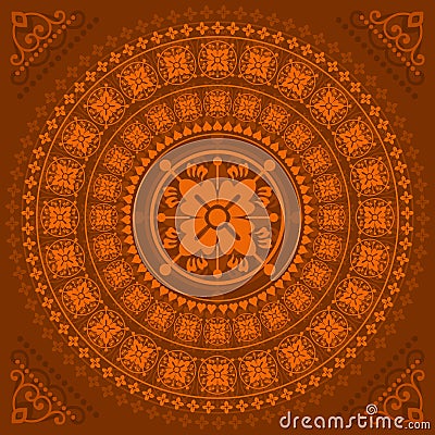 Creative indian ornament background Vector Illustration